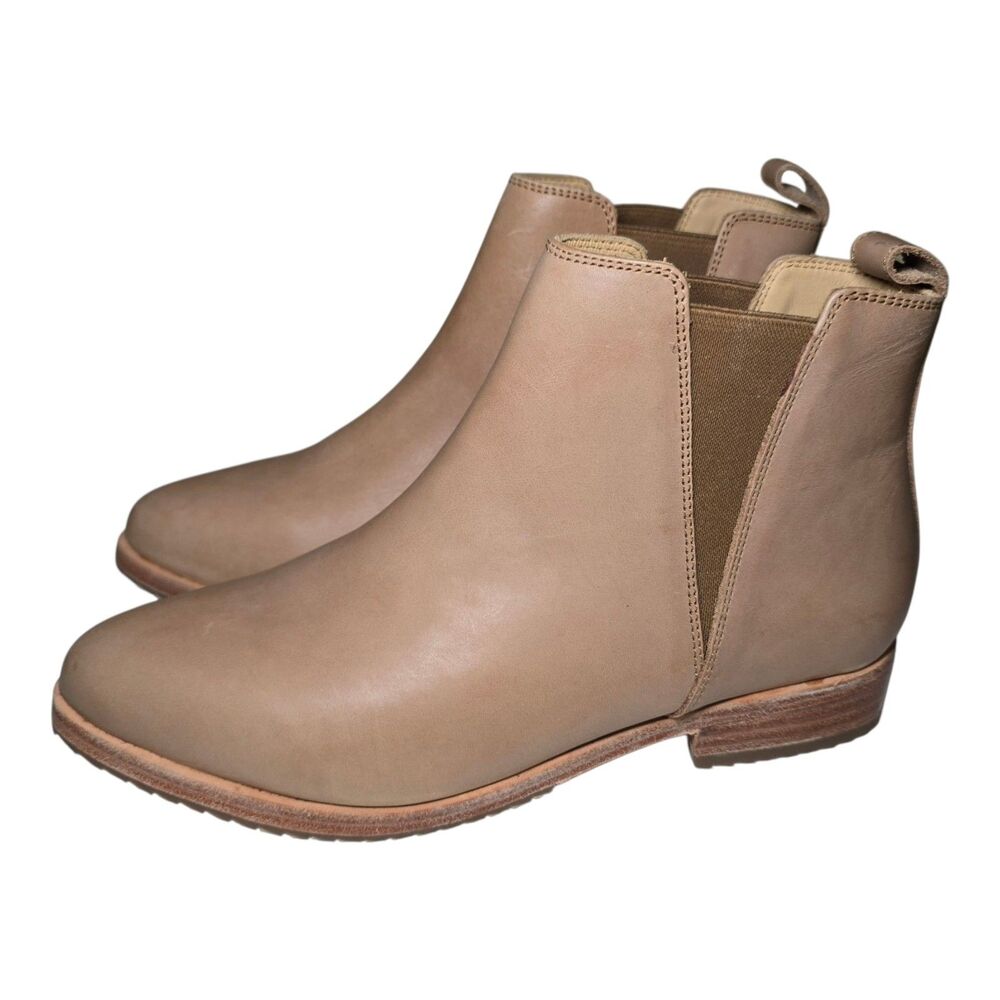 Nisolo Eva Everyday Chelsea Boots Leather Women's Size 7 In Almond NEW MSRP $228